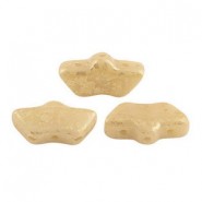 Les perles par Puca® Delos kralen Opaque beige splash 13010/94401